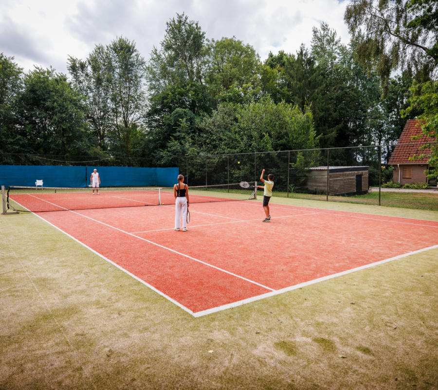 Overzicht tennisbaan vakantiepark de Luttenberg
