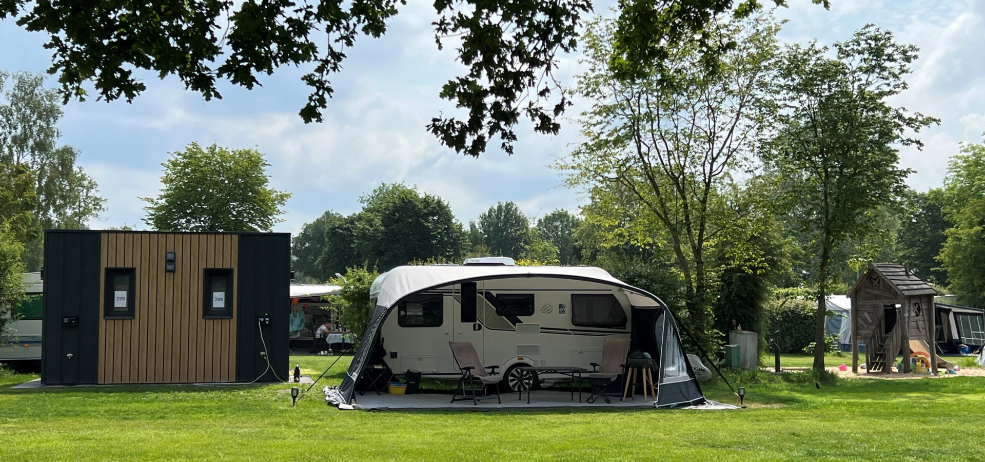 Kampeerplaats met privé sanitair in de buurt van Almelo